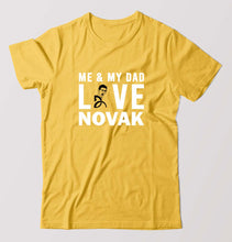 Load image into Gallery viewer, Love Novak Djokovic Tennis T-Shirt for Men-Golden Yellow-Ektarfa.online