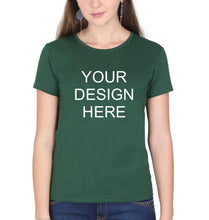 Load image into Gallery viewer, Customized-Custom-Personalized T-Shirt for Women-Dark Green-Ektarfa.online
