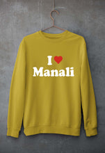 Load image into Gallery viewer, I Love Manali Unisex Sweatshirt for Men/Women-Mustard yellow-Ektarfa.online