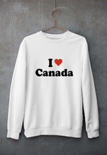 Load image into Gallery viewer, I Love Canada Unisex Sweatshirt for Men/Women-White-Ektarfa.online