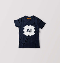 Load image into Gallery viewer, Artificial intelligence (AI) Kids T-Shirt for Boy/Girl-Navy Blue-Ektarfa.online