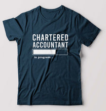 Load image into Gallery viewer, Chartered Accountants(CA) In Progress T-Shirt for Men-Petrol Blue-Ektarfa.online