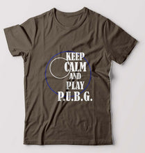Load image into Gallery viewer, PUBG Keep Calm And Play Pubg T-Shirt for Men-Olive Green-Ektarfa.online