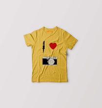 Load image into Gallery viewer, I love camera Kids T-Shirt for Boy/Girl-Golden Yellow-Ektarfa.online