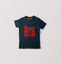 Load image into Gallery viewer, Rugby Dad Kids T-Shirt for Boy/Girl-Petrol Blue-Ektarfa.online