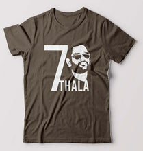 Load image into Gallery viewer, MS Dhoni 07 Thala T-Shirt for Men-Olive Green-Ektarfa.online