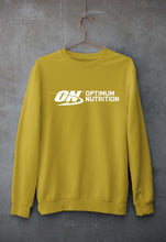 Load image into Gallery viewer, optimum nutrition (ON) Unisex Sweatshirt for Men/Women-Mustard Yellow-Ektarfa.online