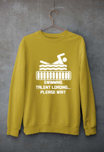 Load image into Gallery viewer, Swimming Unisex Sweatshirt for Men/Women-Mustard Yellow-Ektarfa.online