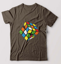 Load image into Gallery viewer, Rubik's Cube T-Shirt for Men-Olive Green-Ektarfa.online