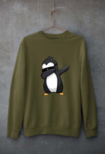 Load image into Gallery viewer, Dab Penguin Unisex Sweatshirt for Men/Women-Olive Green-Ektarfa.online