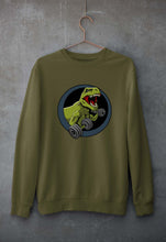 Load image into Gallery viewer, Angry T-Rex Gym Unisex Sweatshirt for Men/Women-Olive Green-Ektarfa.online