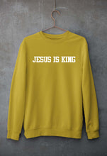 Load image into Gallery viewer, Jesus is King Unisex Sweatshirt for Men/Women-Mustard Yellow-Ektarfa.online