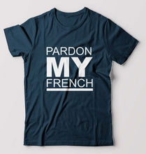 Load image into Gallery viewer, Pardon My French T-Shirt for Men-Petrol Blue-Ektarfa.online
