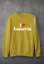 Load image into Gallery viewer, I Love Lonavla Unisex Sweatshirt for Men/Women-Mustard yellow-Ektarfa.online