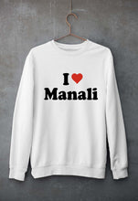Load image into Gallery viewer, I Love Manali Unisex Sweatshirt for Men/Women-White-Ektarfa.online