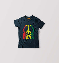 Load image into Gallery viewer, Bob Marley Peace Kids T-Shirt for Boy/Girl-Navy Blue-Ektarfa.online