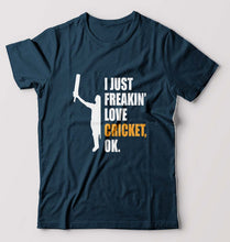 Load image into Gallery viewer, Love Cricket T-Shirt for Men-Petrol Blue-Ektarfa.online