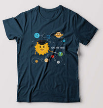 Load image into Gallery viewer, Solar System T-Shirt for Men-Petrol Blue-Ektarfa.online