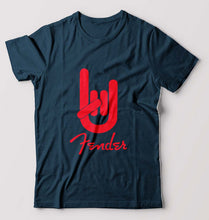 Load image into Gallery viewer, Fender Rock Hand T-Shirt for Men-Petrol Blue-Ektarfa.online