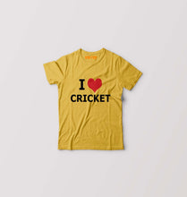 Load image into Gallery viewer, Love Cricket Kids T-Shirt for Boy/Girl-Golden Yellow-Ektarfa.online