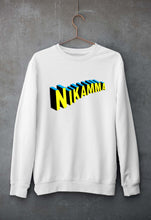 Load image into Gallery viewer, Nikamma Unisex Sweatshirt for Men/Women-White-Ektarfa.online