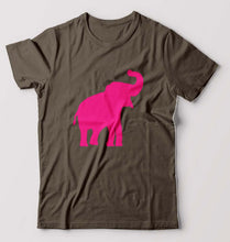 Load image into Gallery viewer, Pink Elephant T-Shirt for Men-Olive Green-Ektarfa.online