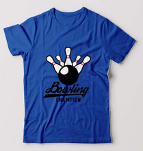 Load image into Gallery viewer, Bowling Champion T-Shirt for Men-Royal Blue-Ektarfa.online