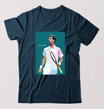 Load image into Gallery viewer, Novak Djokovic Tennis T-Shirt for Men-Petrol Blue-Ektarfa.online