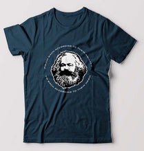 Load image into Gallery viewer, Karl Marx T-Shirt for Men-Petrol Blue-Ektarfa.online