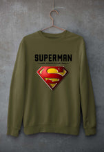 Load image into Gallery viewer, Superman Superhero Unisex Sweatshirt for Men/Women-Olive Green-Ektarfa.online