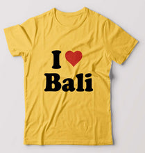 Load image into Gallery viewer, I Love Bali T-Shirt for Men-Golden Yellow-Ektarfa.online