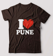 Load image into Gallery viewer, I Love Pune T-Shirt for Men-Coffee Brown-Ektarfa.online