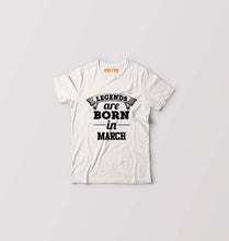 Load image into Gallery viewer, Legends are Born in March Kids T-Shirt for Boy/Girl-White-Ektarfa.online