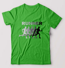 Load image into Gallery viewer, Runner Running T-Shirt for Men-Flag green-Ektarfa.online