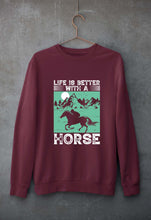 Load image into Gallery viewer, Horse Riding Unisex Sweatshirt for Men/Women-Maroon-Ektarfa.online