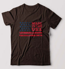 Load image into Gallery viewer, USA America T-Shirt for Men-Coffee Brown-Ektarfa.online