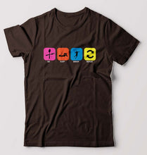 Load image into Gallery viewer, Badminton T-Shirt for Men-Coffee Brown-Ektarfa.online