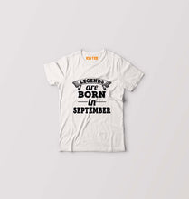 Load image into Gallery viewer, Legends are Born in September Kids T-Shirt for Boy/Girl-White-Ektarfa.online