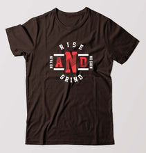 Load image into Gallery viewer, Rise & Grind Gym T-Shirt for Men-Coffee Brown-Ektarfa.online