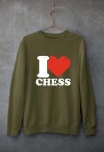 Load image into Gallery viewer, I Love Chess Unisex Sweatshirt for Men/Women-Olive Green-Ektarfa.online
