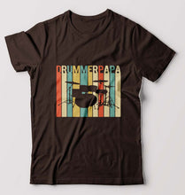 Load image into Gallery viewer, Drummer Papa T-Shirt for Men-Coffee Brown-Ektarfa.online