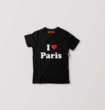 Load image into Gallery viewer, I Love Paris Kids T-Shirt for Boy/Girl-Black-Ektarfa.online