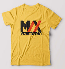 Load image into Gallery viewer, Max Verstappen T-Shirt for Men-Golden Yellow-Ektarfa.online