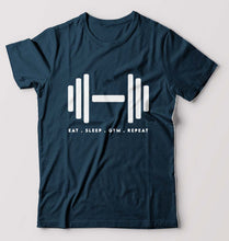 Load image into Gallery viewer, Gym T-Shirt for Men-Petrol Blue-Ektarfa.online