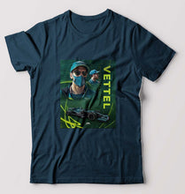 Load image into Gallery viewer, Sebastian Vettel F1 T-Shirt for Men-Petrol Blue-Ektarfa.online