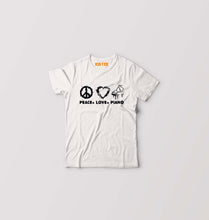 Load image into Gallery viewer, Peace Love Piano Kids T-Shirt for Boy/Girl-White-Ektarfa.online