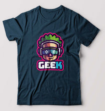 Load image into Gallery viewer, Geek T-Shirt for Men-Petrol Blue-Ektarfa.online