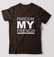 Load image into Gallery viewer, Pardon My French T-Shirt for Men-Coffee Brown-Ektarfa.online