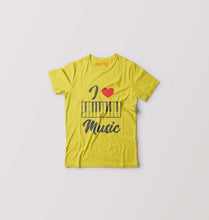 Load image into Gallery viewer, Love Music Piano Kids T-Shirt for Boy/Girl-Yellow-Ektarfa.online