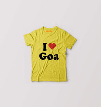 Load image into Gallery viewer, I Love Goa Kids T-Shirt for Boy/Girl-Yellow-Ektarfa.online